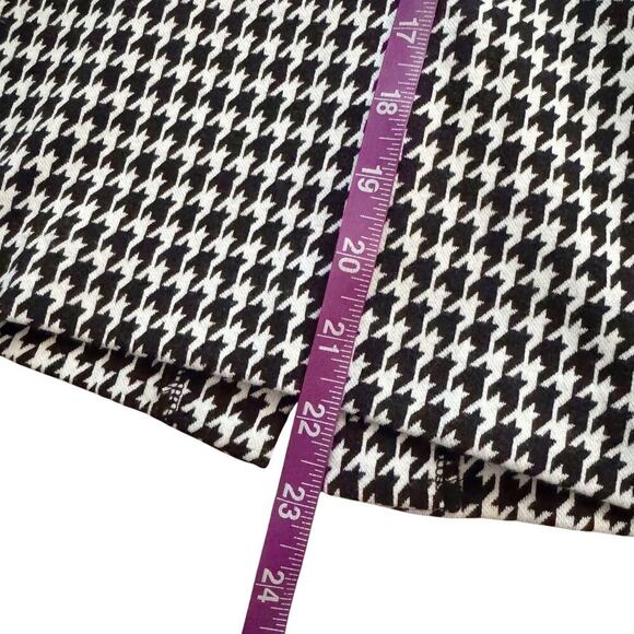 Talbots Pencil Skirt Women's Sz 6 Black white Houndstooth cotton blend preppy - Picture 11 of 14